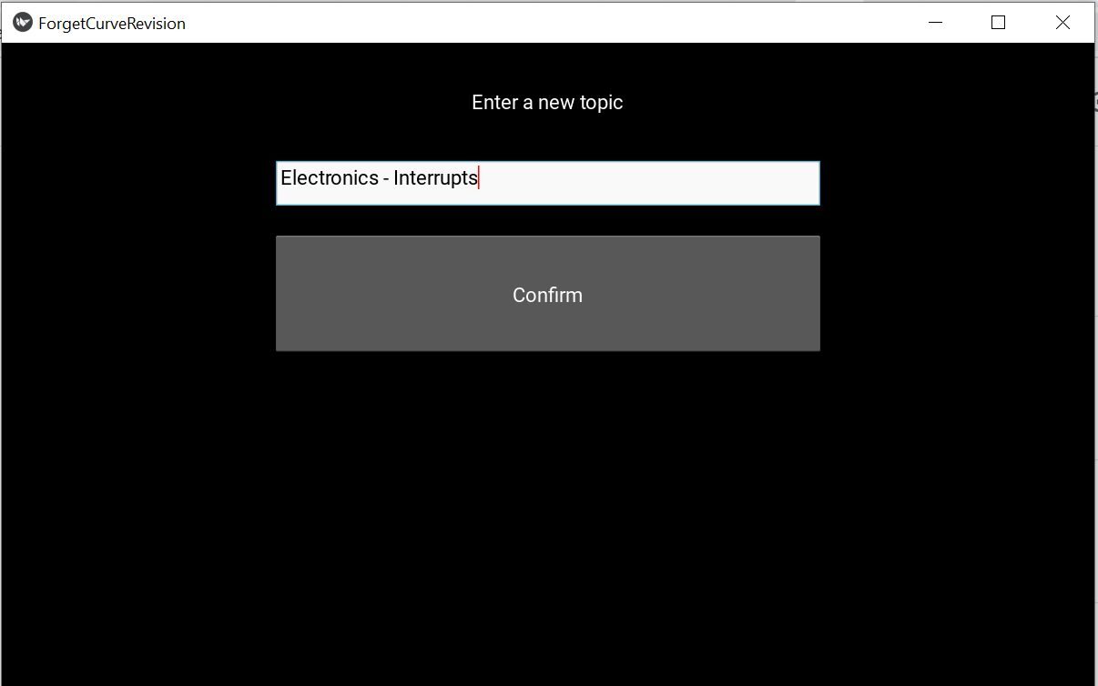 Forget Curve Revision app screenshot